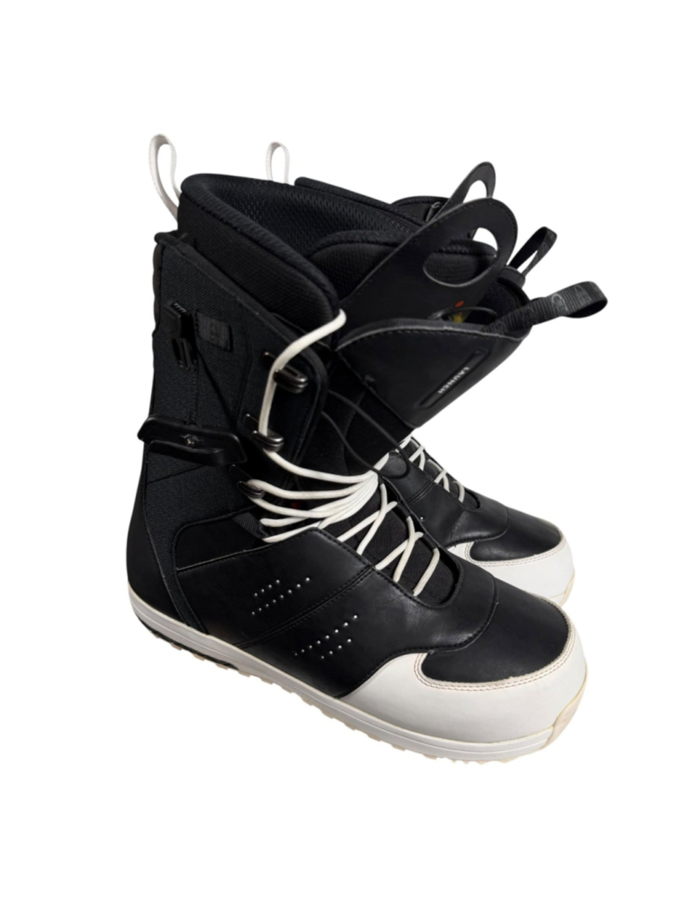 Salomon Launch BOA SJ STR8JKT Snowboard Boots Black White Mountain Men's 12